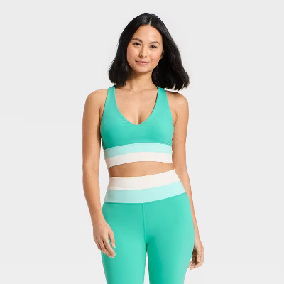 Women's Colorblocked Longline Sports Bra - JoyLab™ | Target