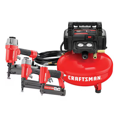 CRAFTSMAN 6-Gallon Single Stage Portable Corded Electric Pancake Air Compressor with Accessories ... | Lowe's