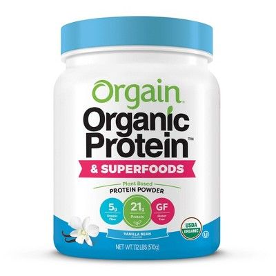 Orgain Organic Vegan Protein &#38; Superfoods Powder - Vanilla - 16oz | Target