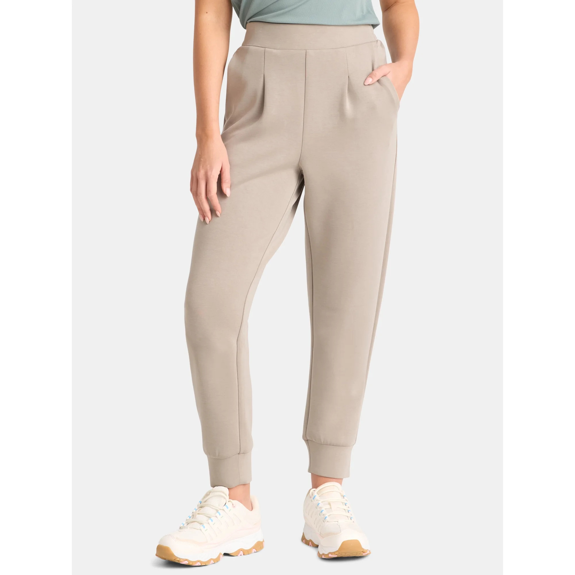 Avia Women's and Women's Plus ScubaKnit Pleat Joggers with Pockets, Size XS-4X | Walmart (US)
