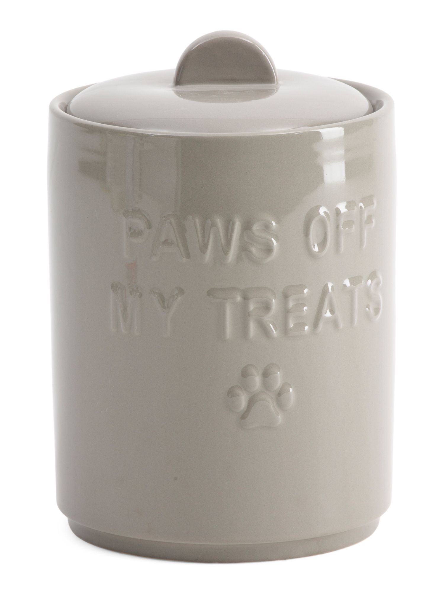 10in Paws Off My Treats Canister | TJ Maxx