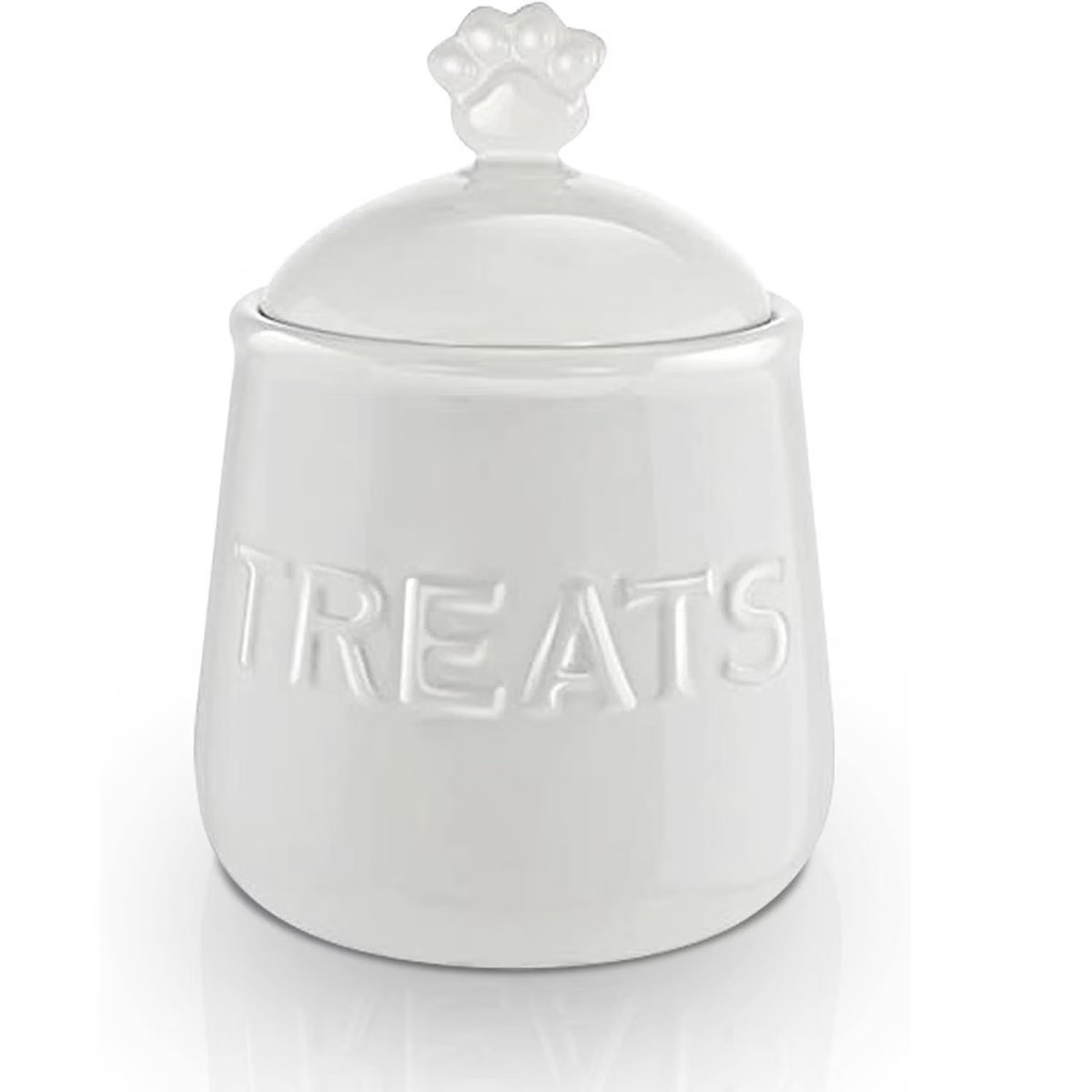 KOVOT Ceramic Pet Treat Jar - Ivory White, Airtight Lid, Paw Handle - Ideal for Dog Snacks & Trea... | Target