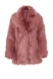 Premium Rose Faux Fur Coat | Rent The Runway