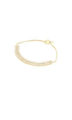 BaubleBar Layered Crystal Pull Tie Bracelet in Clear from Revolve.com | Revolve Clothing (Global)