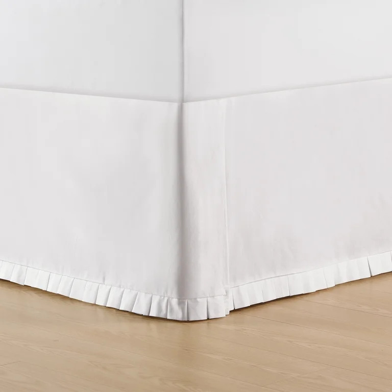 My Texas House White Box Pleat Bedskirt Cotton Bed Skirt, Full | Walmart (US)