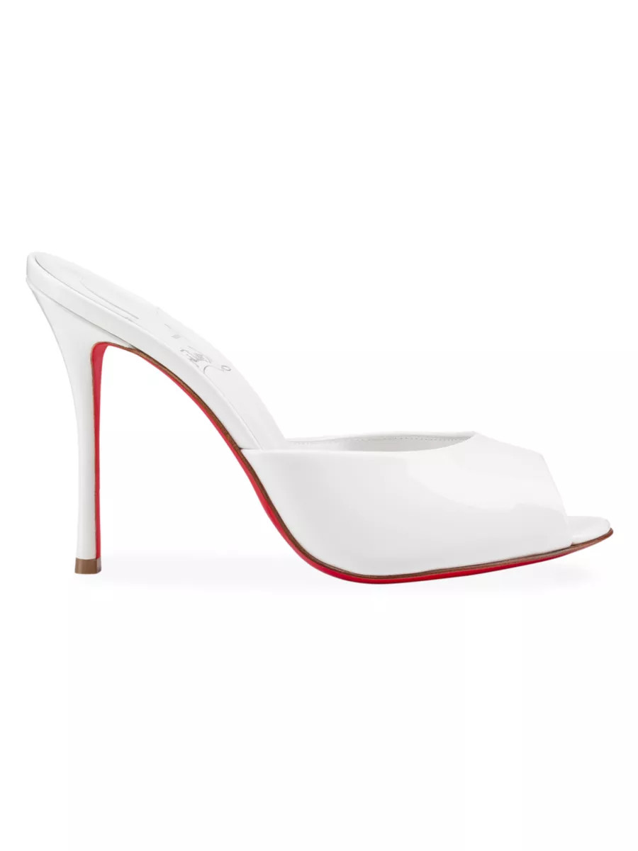 Christian Louboutin Me Dolly 100MM Patent Leather Mules | Saks Fifth Avenue | Saks Fifth Avenue