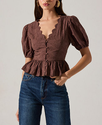 ASTR the Label Women's Arely V-Neck Top - Macy's | Macy's