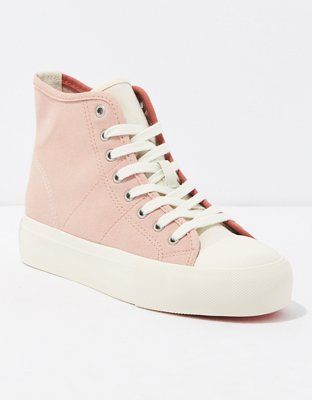 AE Canvas Platform High-Top Sneaker | American Eagle Outfitters (US & CA)