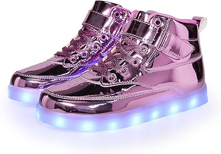 Voovix Kids LED Light up Shoes USB Charging Flashing High-top Sneakers for Boys and Girls Child U... | Amazon (US)