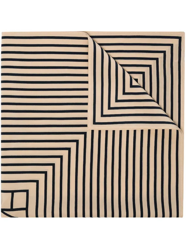 geometric monogram print silk scarf | Farfetch Global