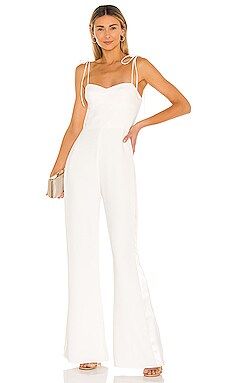 Amanda Uprichard Champagne Jumpsuit in Ivory from Revolve.com | Revolve Clothing (Global)