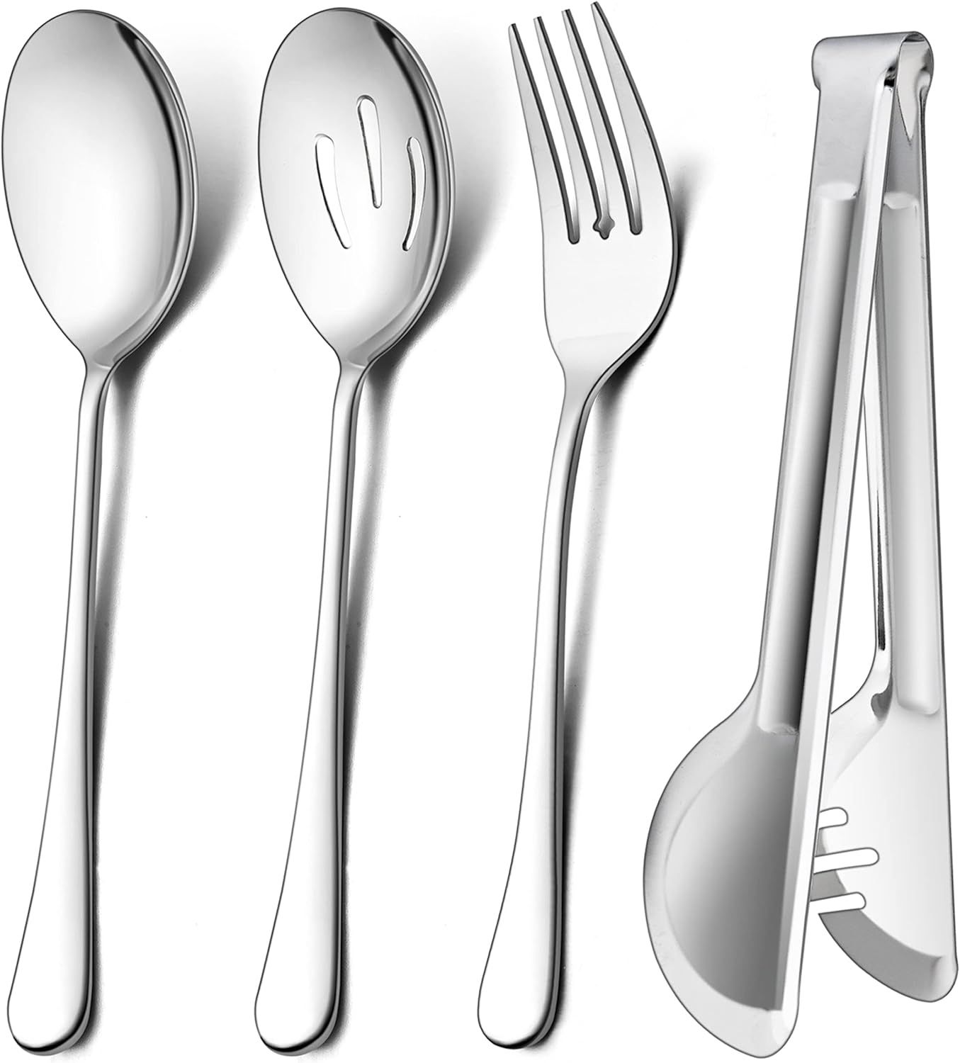 LIANYU 12-Piece Large Serving Utensils Set, Include 9.8 Inch Slotted Serving Spoons and Forks, 9.... | Amazon (US)