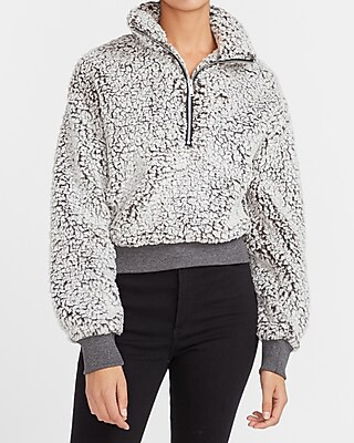 Sherpa Quarter Zip Sweatshirt | Express