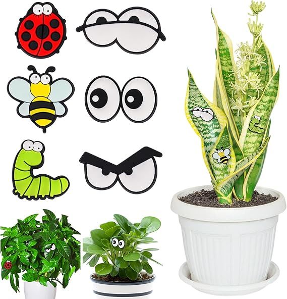 AUAUY Plant Magnets Eyes for Potted Plants, 6PCS Silicone Plant Safe Magnet Charms for Inoor Plan... | Amazon (US)