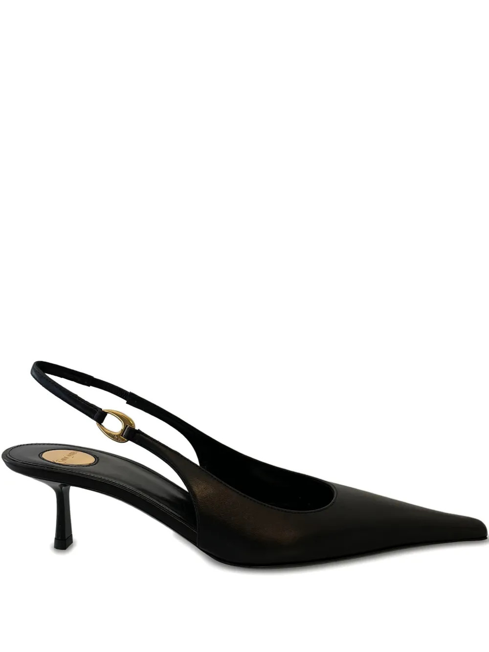 Saint Laurent 50mm Vendome Slingback Pumps | Black | FARFETCH SK | Farfetch Global