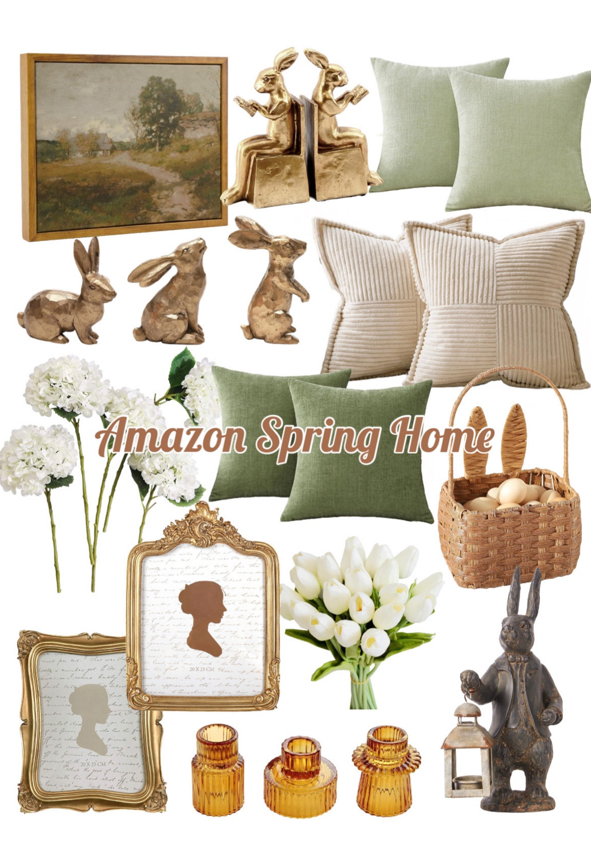 Amazon Spring home decor! Spring decor. Amazon home. Spring finds. Spring home. Easter basket. Easter bunny. Faux flowers. 

#LTKhome #LTKSeasonal #LTKstyletip