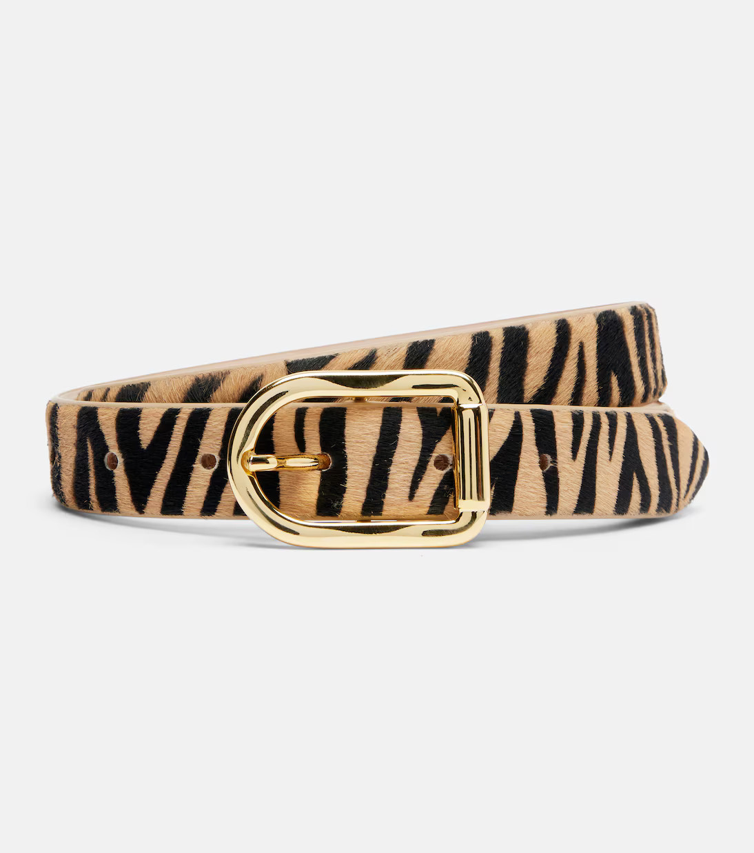 Mija zebra-print calf hair belt | Mytheresa (US/CA)