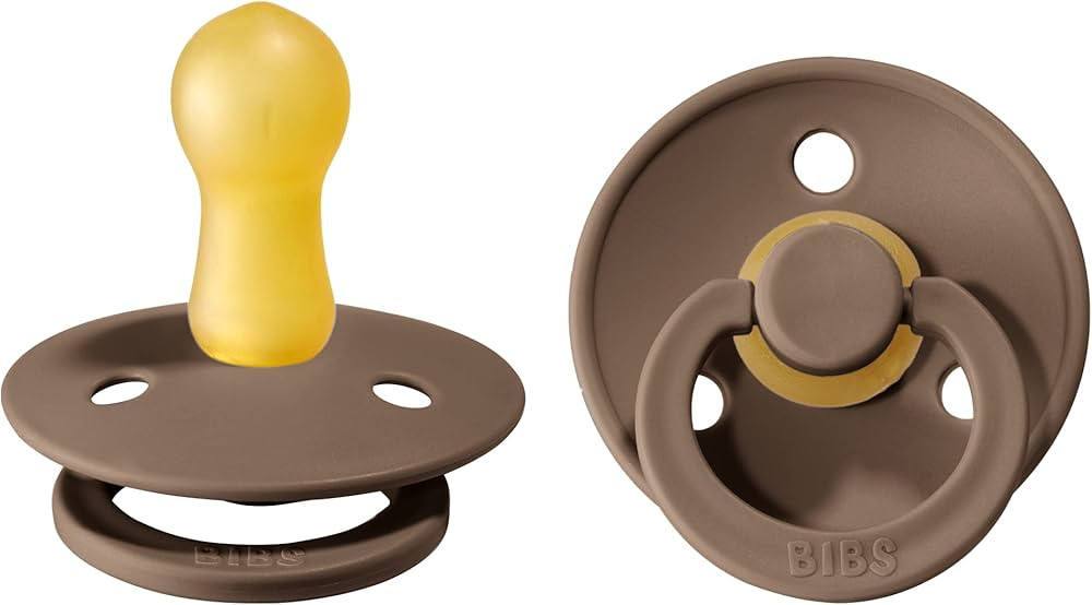 BIBS Pacifiers | Natural Rubber Baby Pacifier | Set of 2 BPA-Free Soothers | Made in Denmark | Da... | Amazon (US)