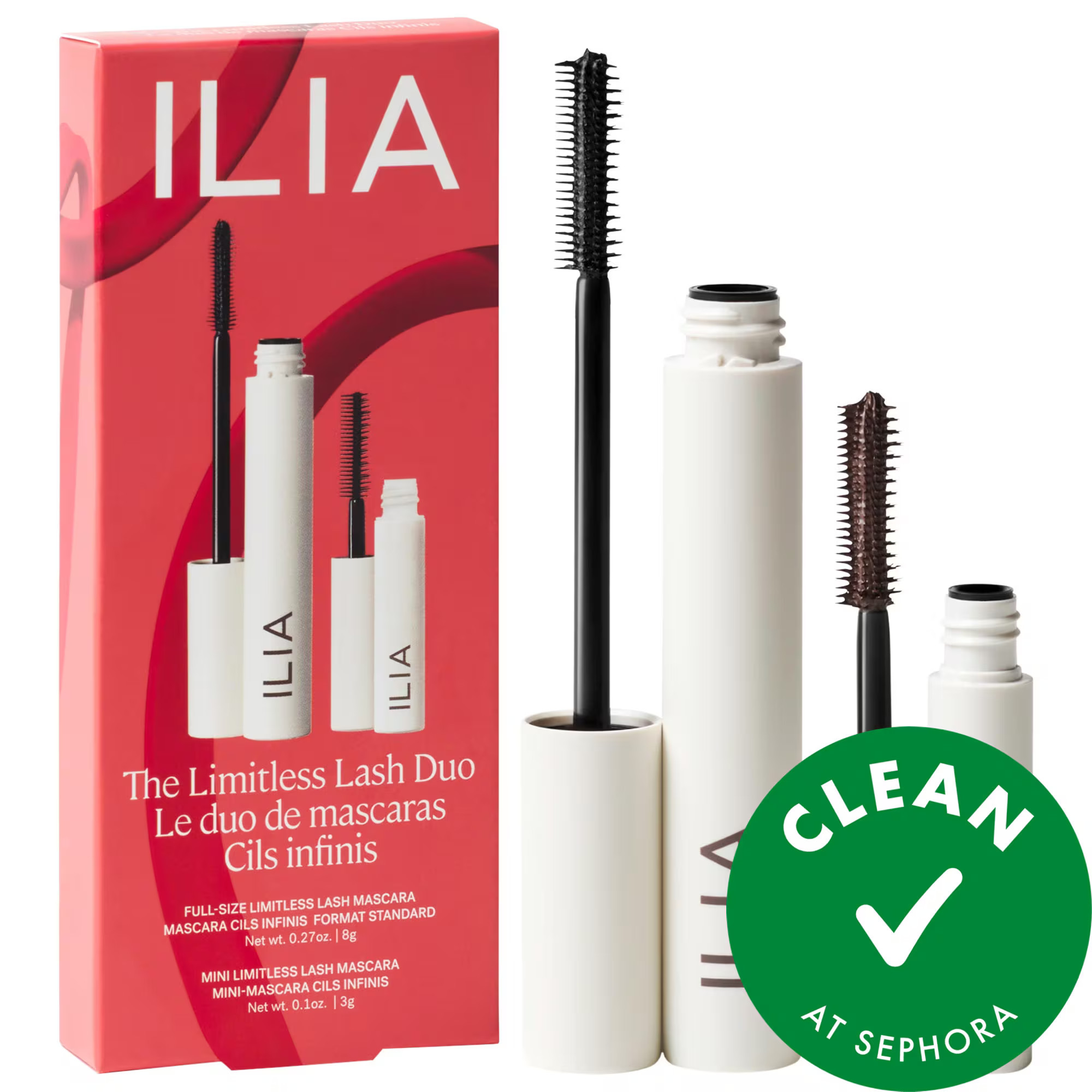ILIA The Limitless Lash Duo - Black & Brown Mascara Gift Set 1.2 oz/33.9 g | Sephora (US)