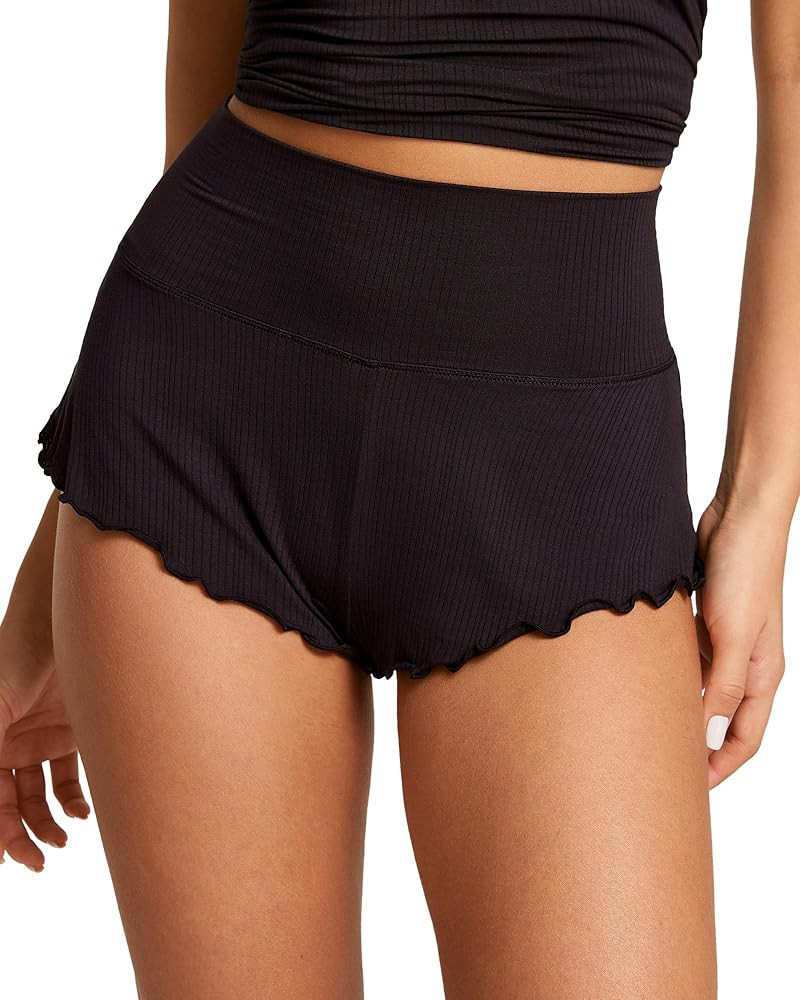 Women's Natrelax Pajamas Shorts Modal Ribbed Foldover Sleep Cheeky Ruched Cute Mini Cozy Lounge S... | Amazon (US)