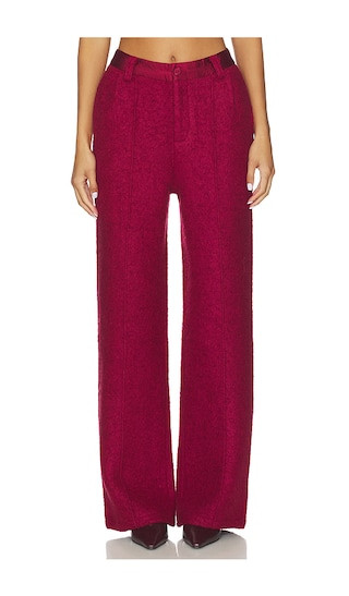 Gracie Boucle Pant in Cherry | Revolve Clothing (Global)