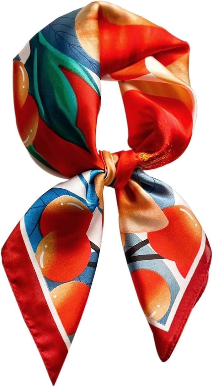 Hair Bandanas Scarf For Women Lightweight Fashion Neck Silk Satin Head Scarves For Sleeping Handb... | Amazon (US)