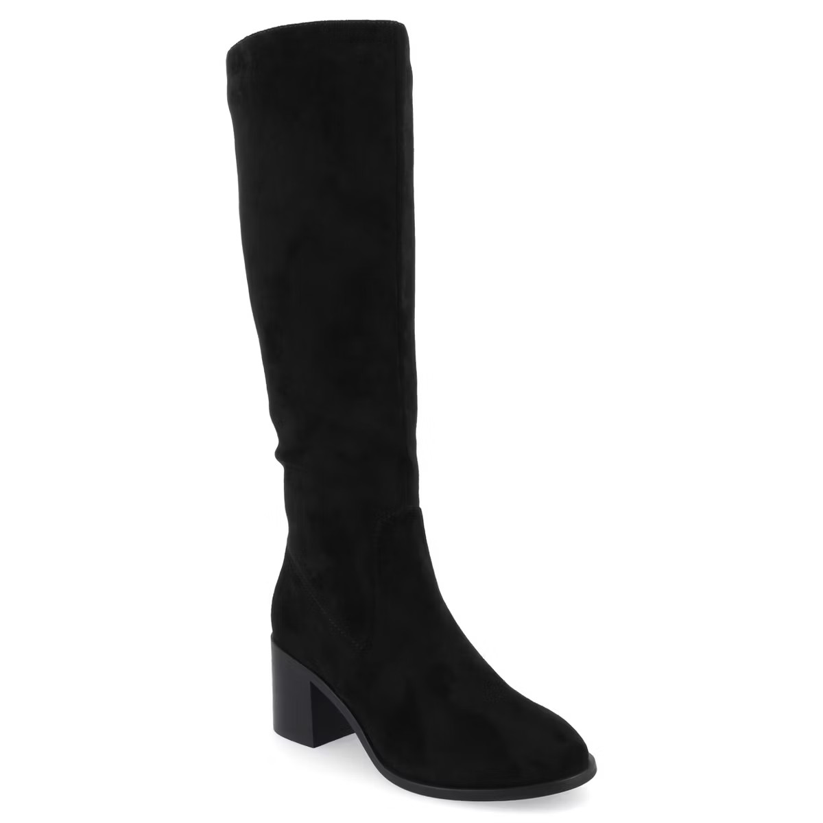Journee Collection Wide Width Wide Calf Women's Romilly Stacked Block Heel Round Toe Boots | Target