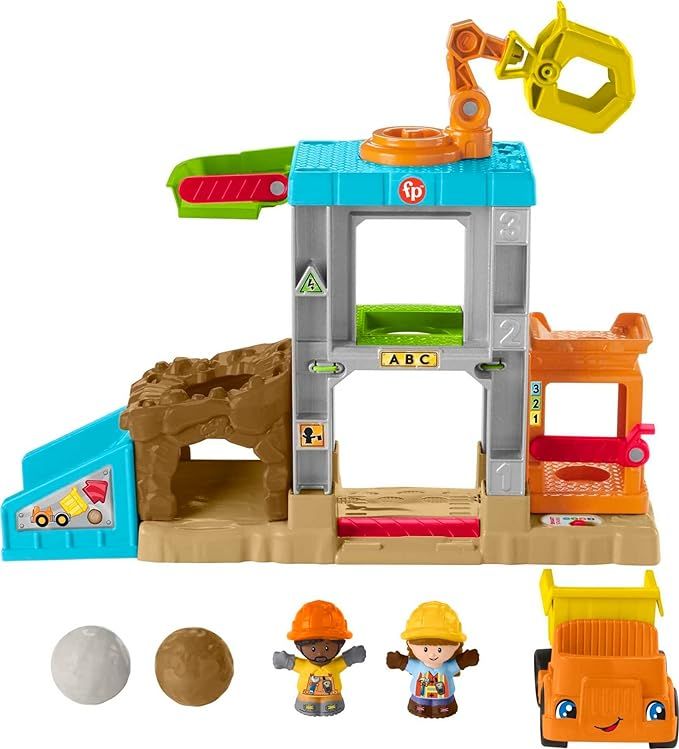 Fisher-Price Little People Toddler Learning Toy Load Up ‘N Learn Construction Site Playset With... | Amazon (US)