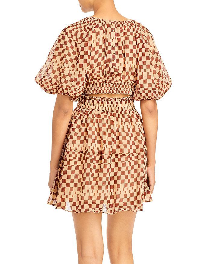 Plaid Puff Sleeve Mini Dress | Bloomingdale's (US)