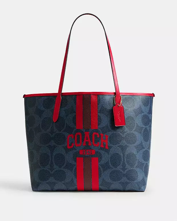 City Tote Bag In Signature Canvas With Coach Graphic | Coach Outlet US