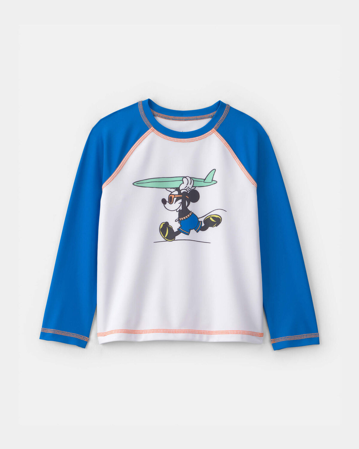 Toddler Boy Disney© Mickey Mouse Long-Sleeve Rashguard - Blue/White | Carter's Inc