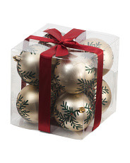 8pc 80mm Leaf On Gold Ornaments | Pillows & Decor | Marshalls | Marshalls