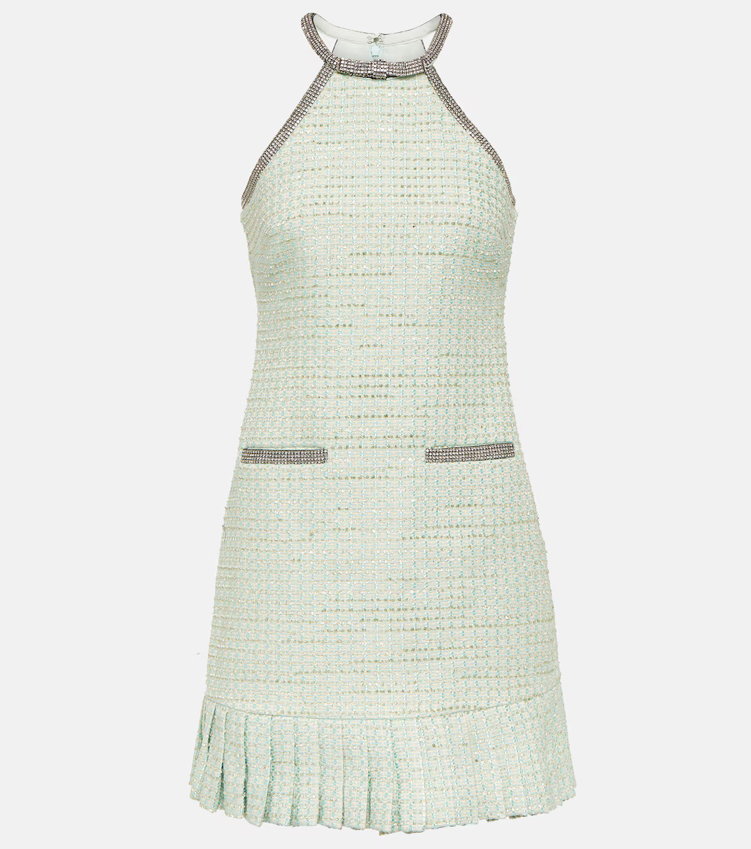 Crystal-embellished bouclé minidress | Mytheresa (US/CA)