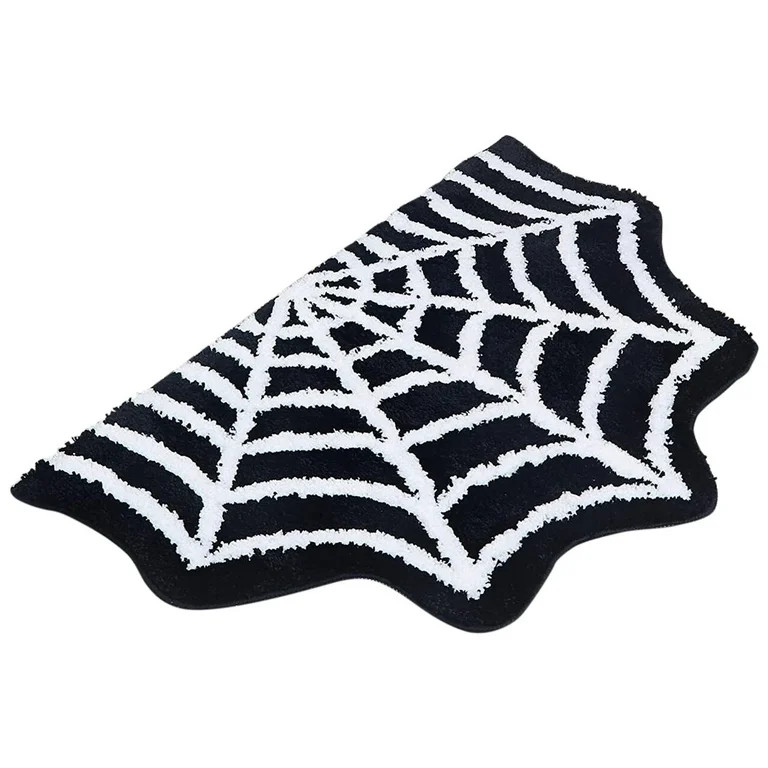 Herrnalise Halloween Bat Spider Web Pumpkin Bath Mat - Rugs Decor - Bats Bathroom Rug Decoration ... | Walmart (US)
