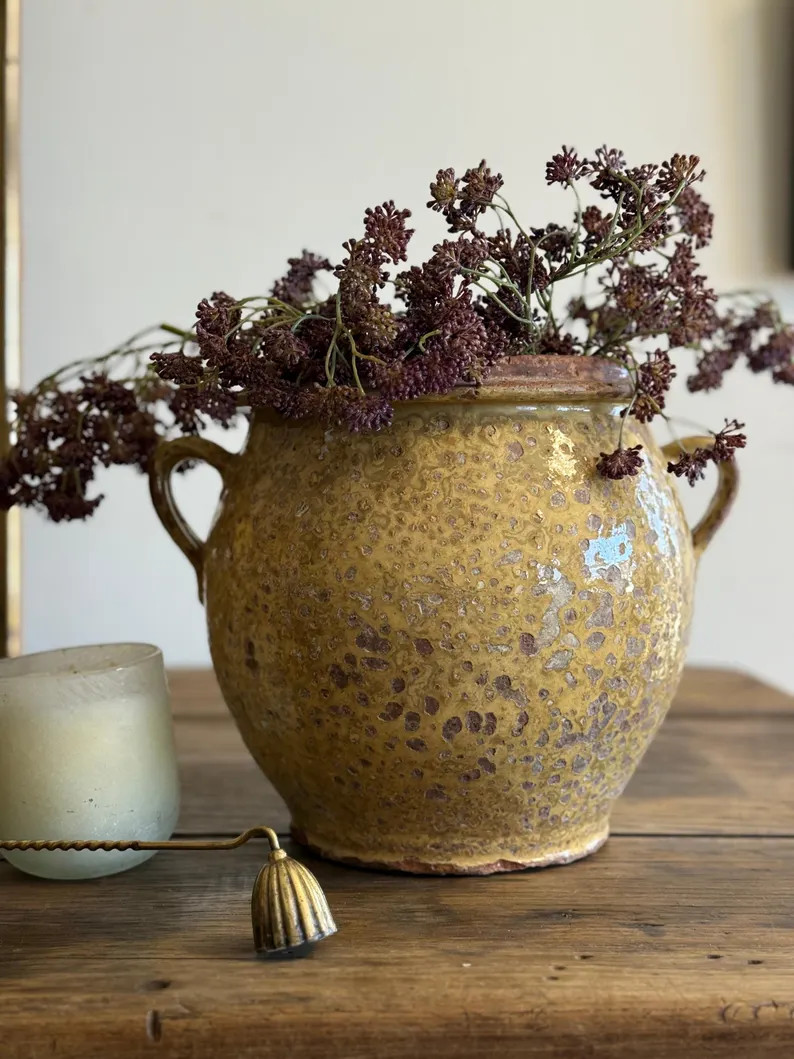 Rare Antique Ochre Yellow Glazed French Confit Pot | Etsy (US)
