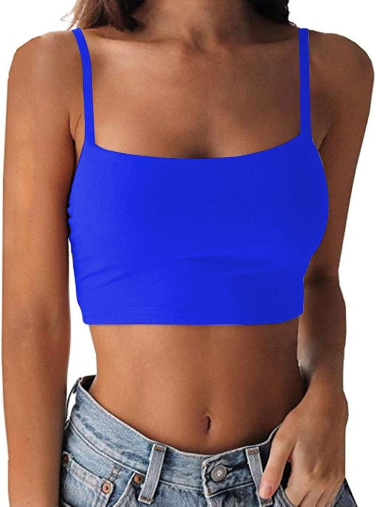 LuFeng Women's Crop Top Cami Camisole Summer Women Sexy Slim Sleeveless Backless Spaghetti Strap ... | Amazon (US)