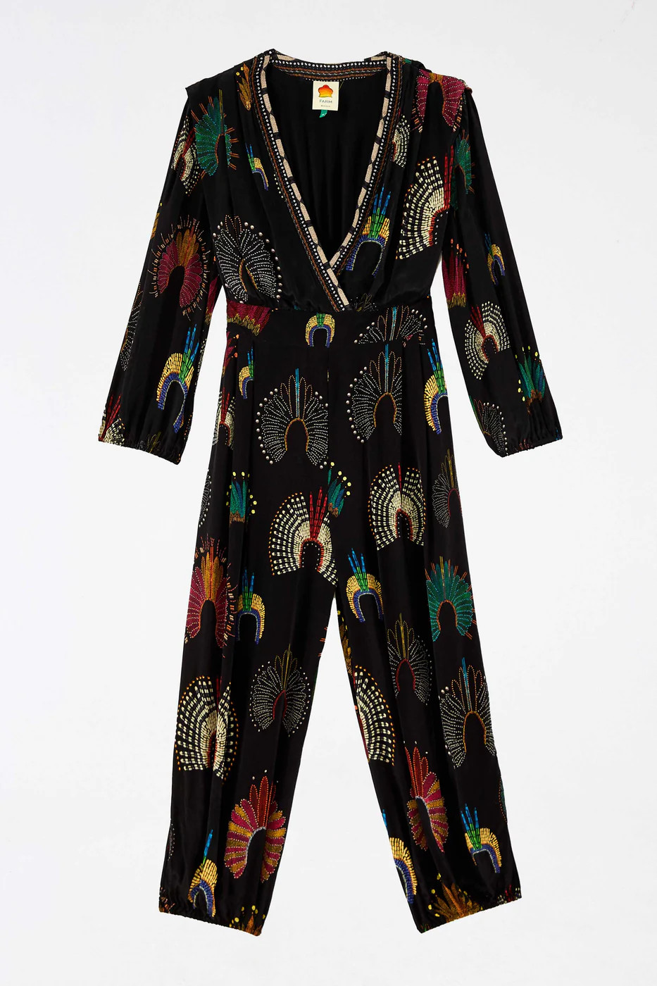 WONDERFUL HEADDRESS LONG SLEEVE JUMPSUIT | FarmRio (US)