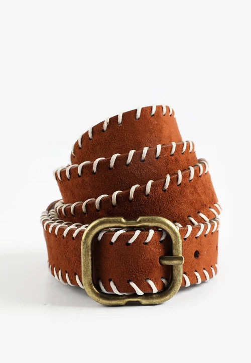 Plus Size Faux Suede Whipstitch Belt | maurices | Maurices