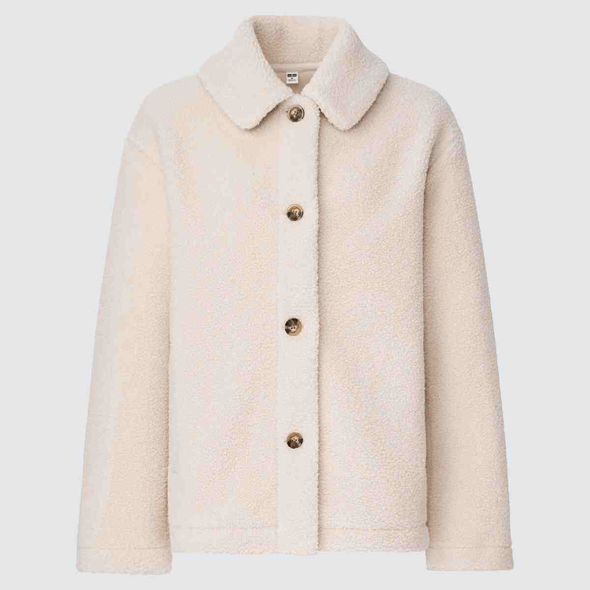 Women Fleece Pile Lined Single Breasted Short Coat | UNIQLO (UK)