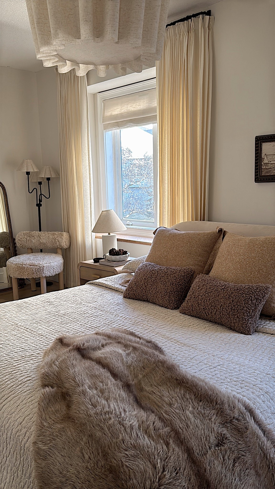 Our bedroom- everything we picked and added it has been very intentional— 


Rug
Bed
Curtains 
Chair 
Decor 
Bedding 
Mirror 

#LTKHome