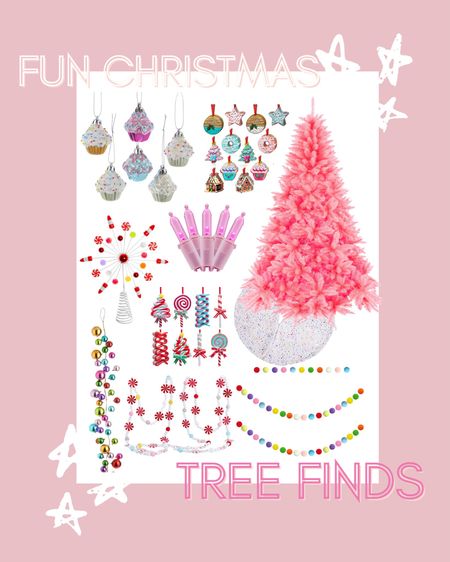 whimsical christmas tree decor finds / pink christmas tree / eclectic christmas decor / pink christmas: colorful christmas or ornaments/ garland / pink lights / tree star

#LTKhome #LTKSeasonal #LTKHoliday