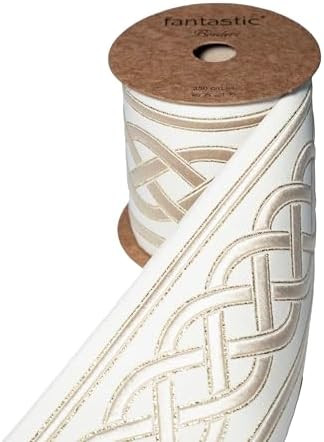 Jacquard Embroidered Trim Tape – Decorative Woven Border for Drapery, Upholstery, Cushions & Ho... | Amazon (US)