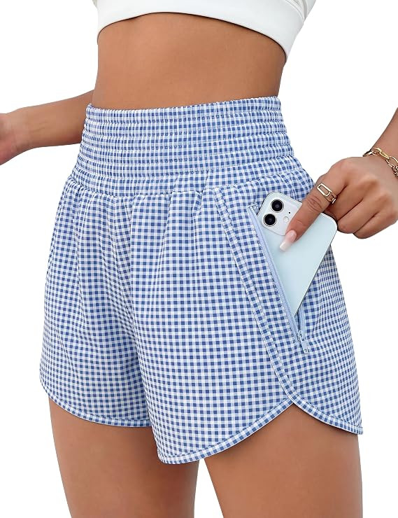 BMJL Women's Athletic Shorts High Waisted Running Short Pocket 2.5" Sporty Shorts Gym Workout Sho... | Amazon (US)
