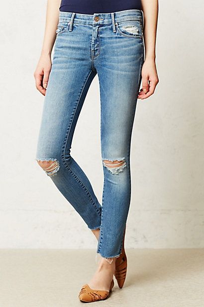 Mother Looker Ankle Fray Jeans | Anthropologie (US)