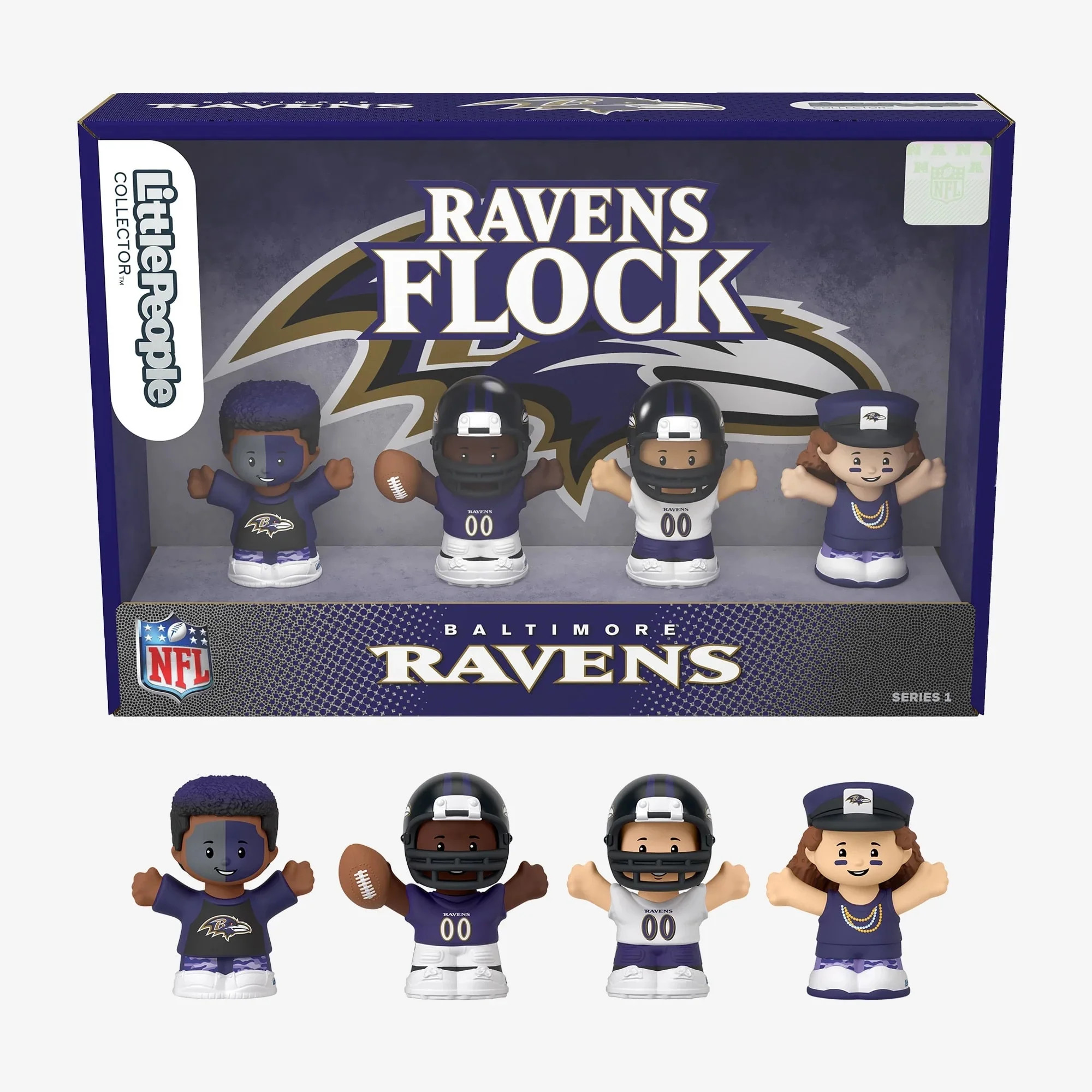 Fisher Price - Little People Collector: x NFL Baltimore Ravens 4-Pack, Special Edition | Walmart (US)
