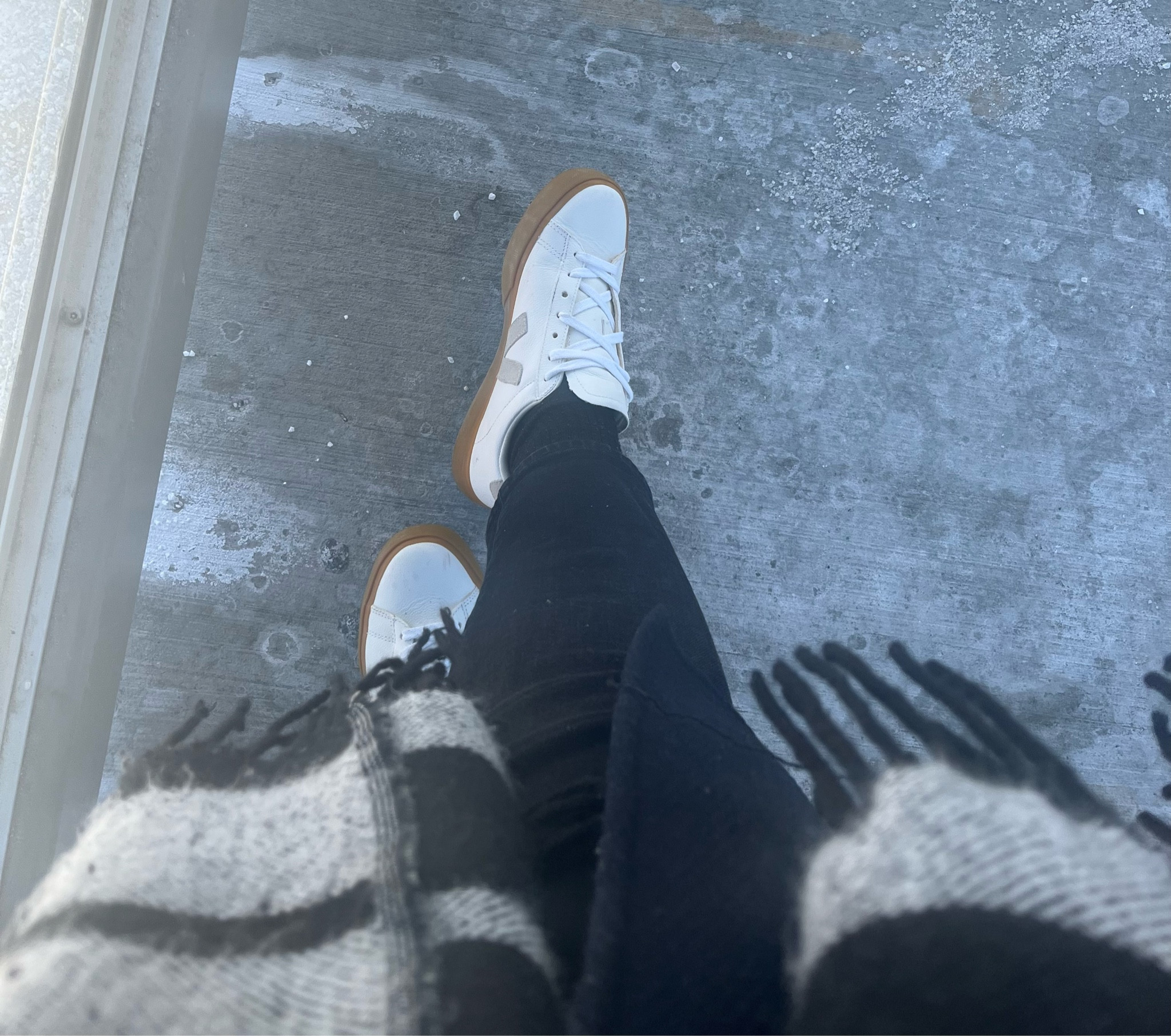 Waiting for the train. Dragging this morning. 😴

Since having my daughter I have sciatica flair ups every now and then and today is one of those days. So comfy sneaks on the feet.

My brother bought these Veja Campos for me two Christmas’s ago. Had to break them in but now they are perfect and almost as comfy as my converses. It’s too cold for cloth sneaks today. 

True to size. I have wide feet so these are great.

#shopdeescloset #shopaholicscloset 

#LTKStyleTip #LTKWorkwear #LTKShoeCrush