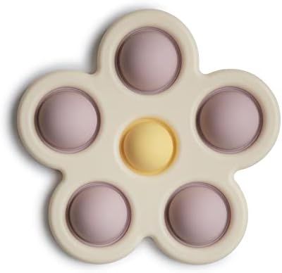 mushie Flower Press Toy (Soft Lilac/Daffodil/Ivory) | Amazon (US)