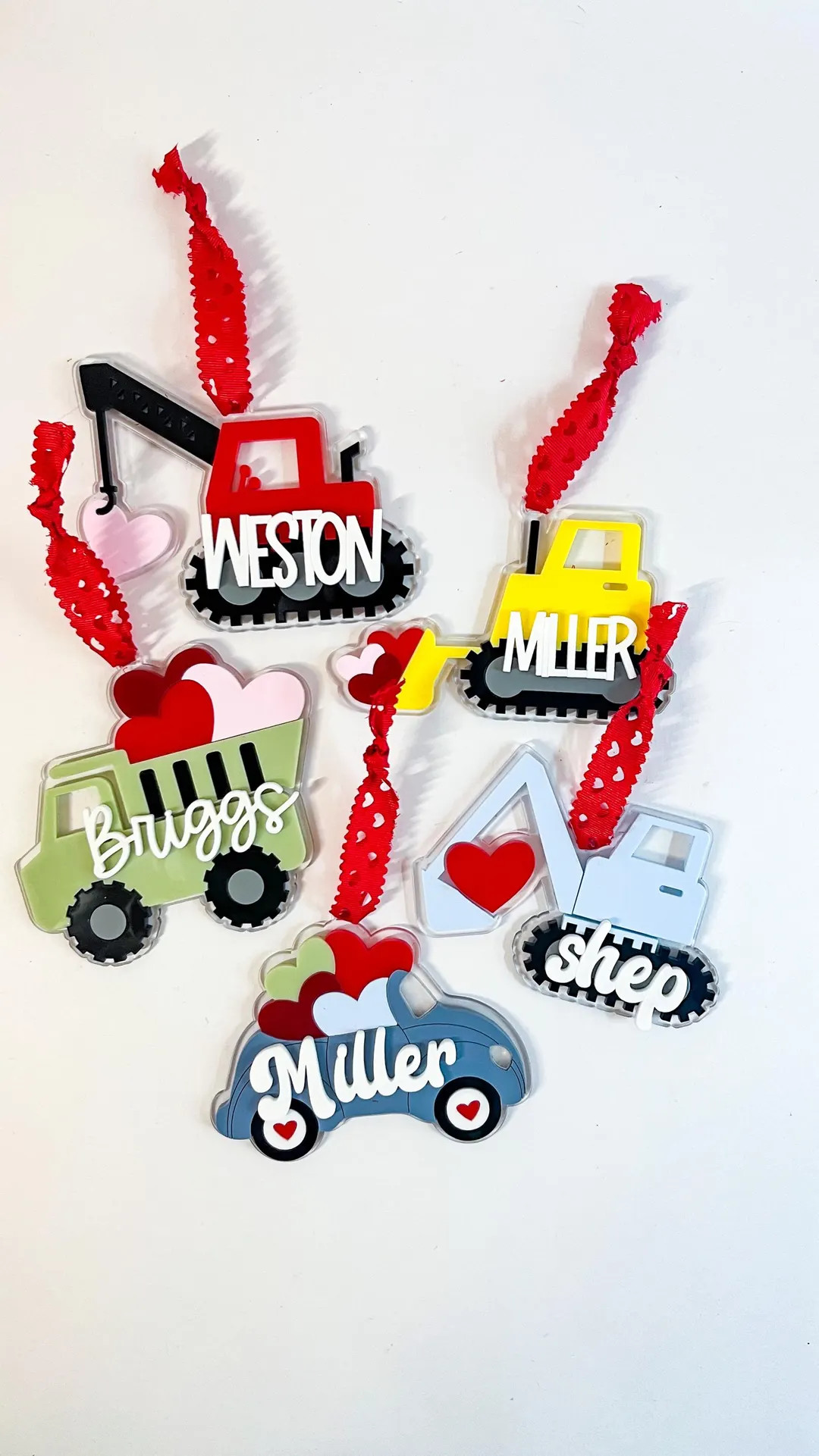 Personalized Construction Vehicle Valentine Tags | Bulldozer, Dump Truck, Crane & Excavator | Kid... | Etsy (US)