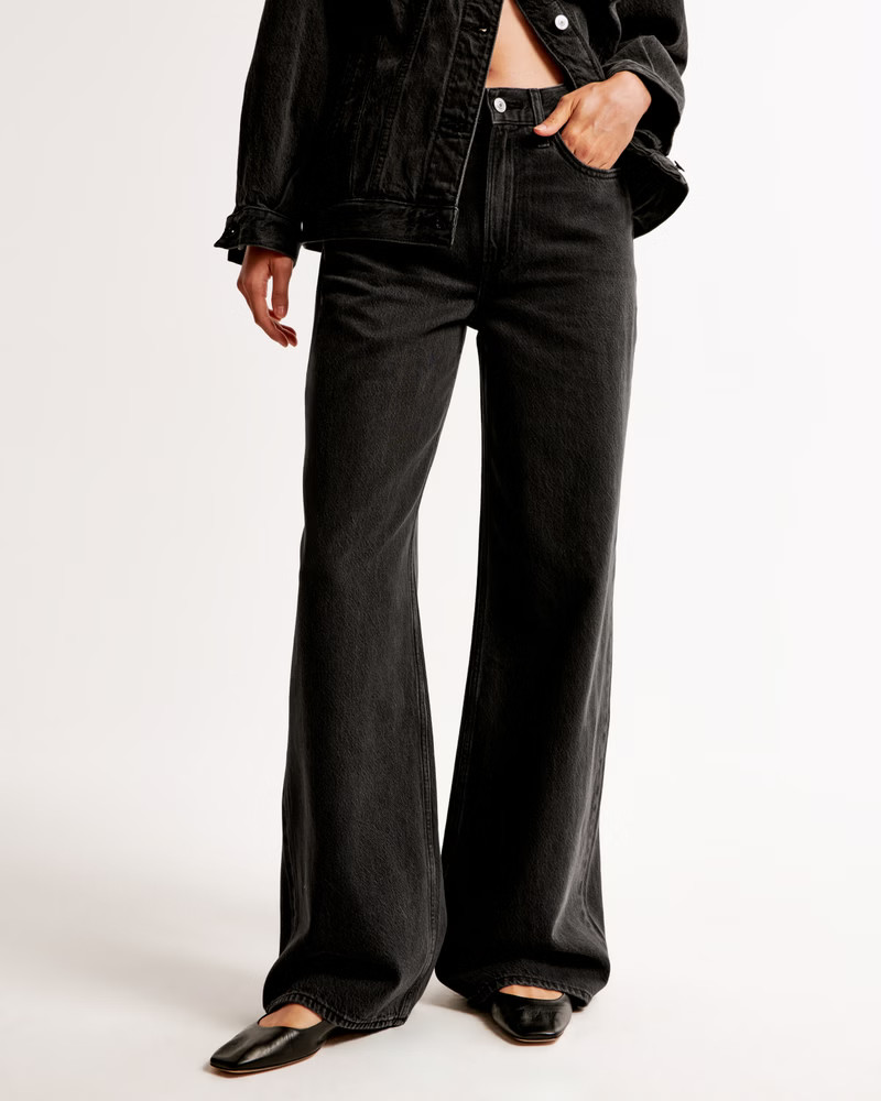 Women's High Rise Wide Leg Jean | Women's New Arrivals | Abercrombie.com | Abercrombie & Fitch (US)