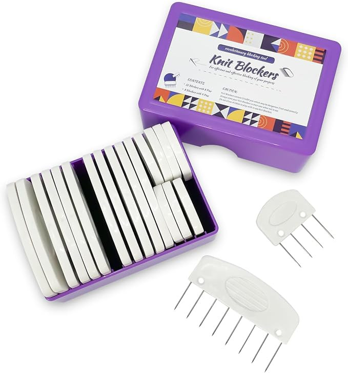 20Pcs Knit Blockers Pins Kit, Knit Blocking Combs for Crochet Knitting Blocking Board Mats, Croch... | Amazon (US)
